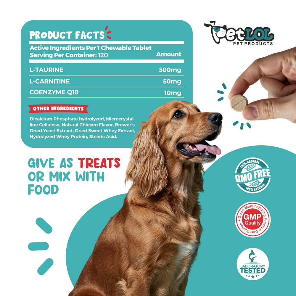 PET LOL tri-ingredient capsules for canine energy and vitality.