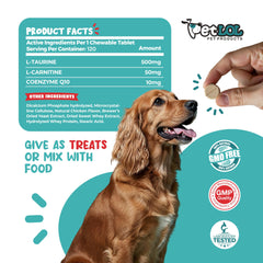 PET LOL tri-ingredient capsules for canine energy and vitality.