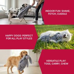 Pet Lou embroidered-face design adds safer play