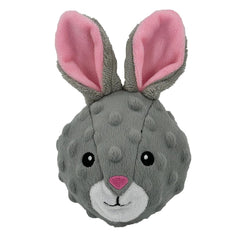 Pet Lou Rabbit EZ Squeaky Ball inner textured squeaker visible.