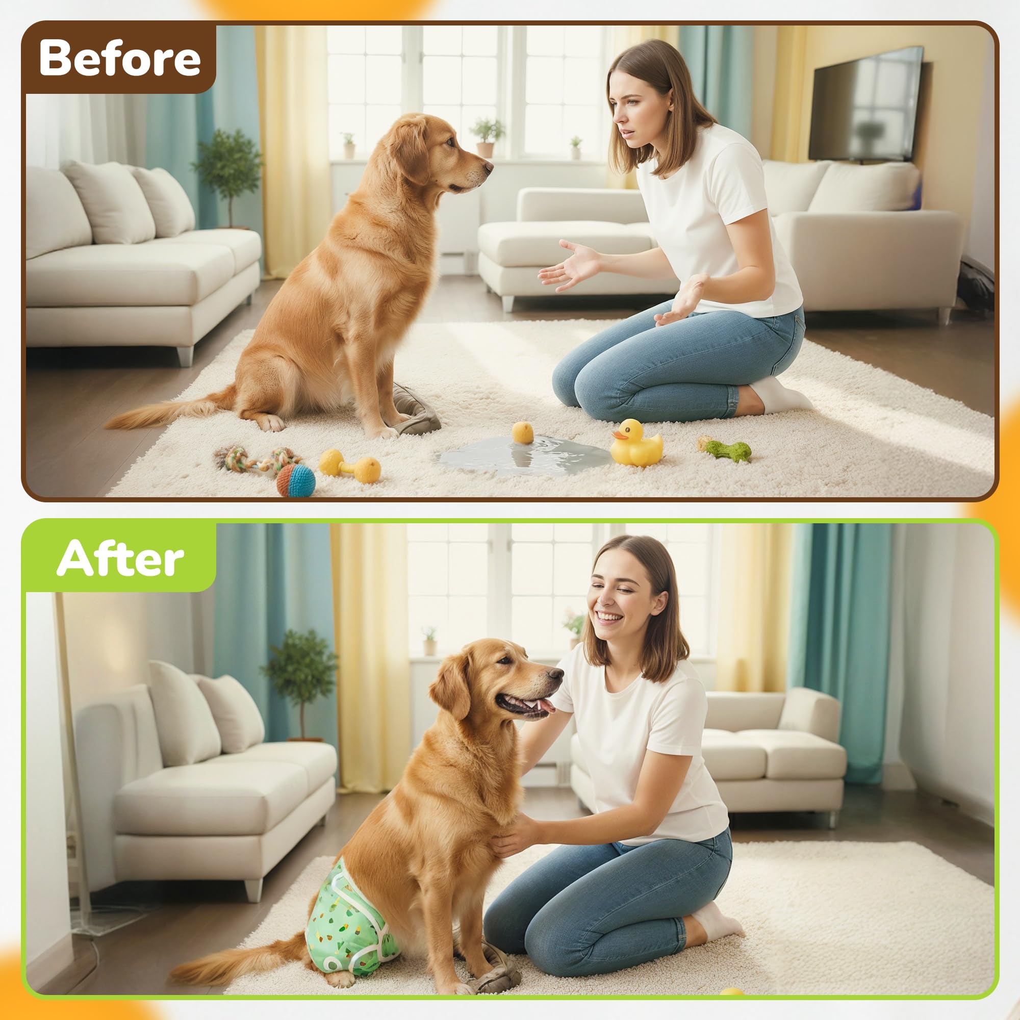 Pet Magasin reusable dog pampers with soft fabric suitable for daily wear