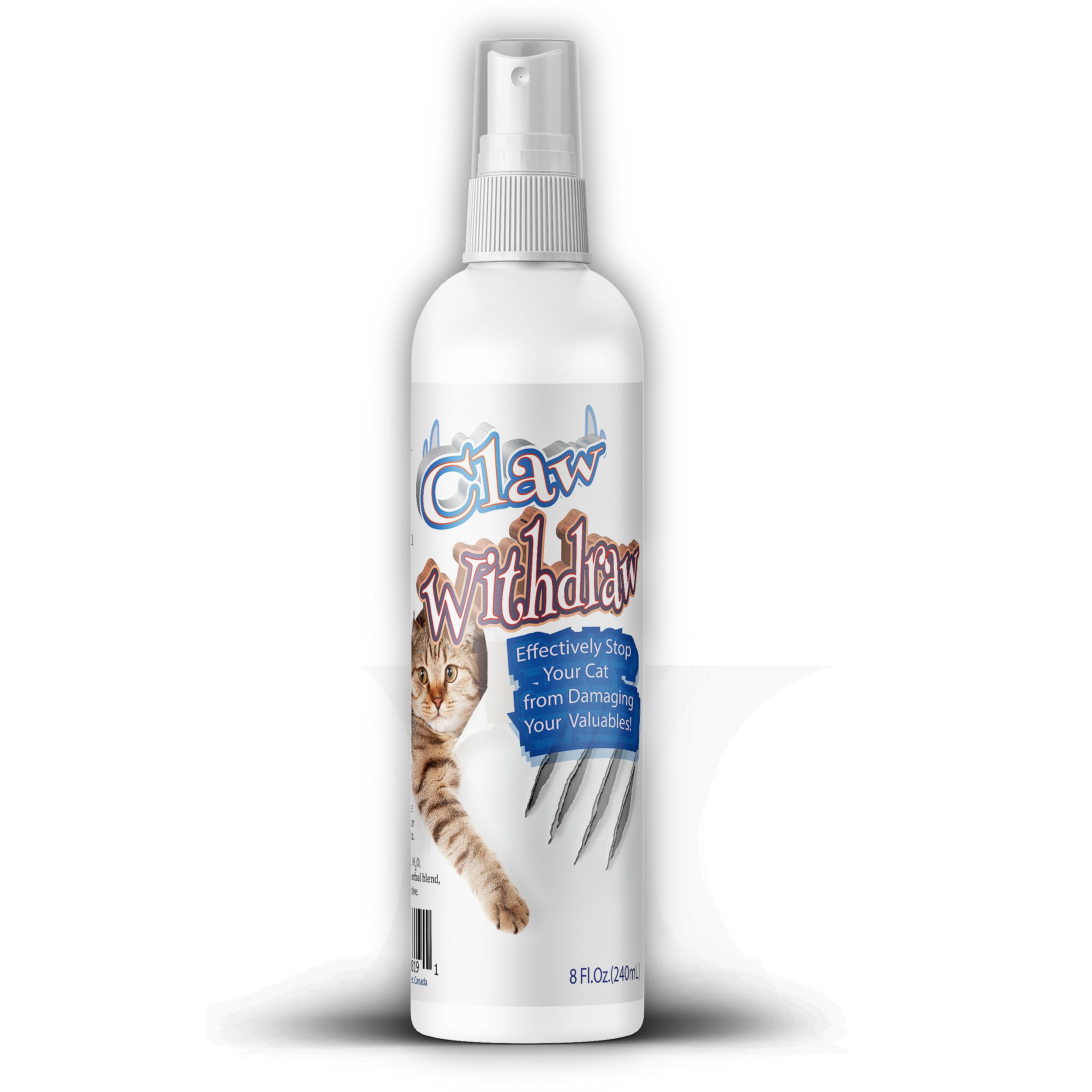 Pet MasterMind Claw Withdraw spray bottle ready for quick furniture deterrence.