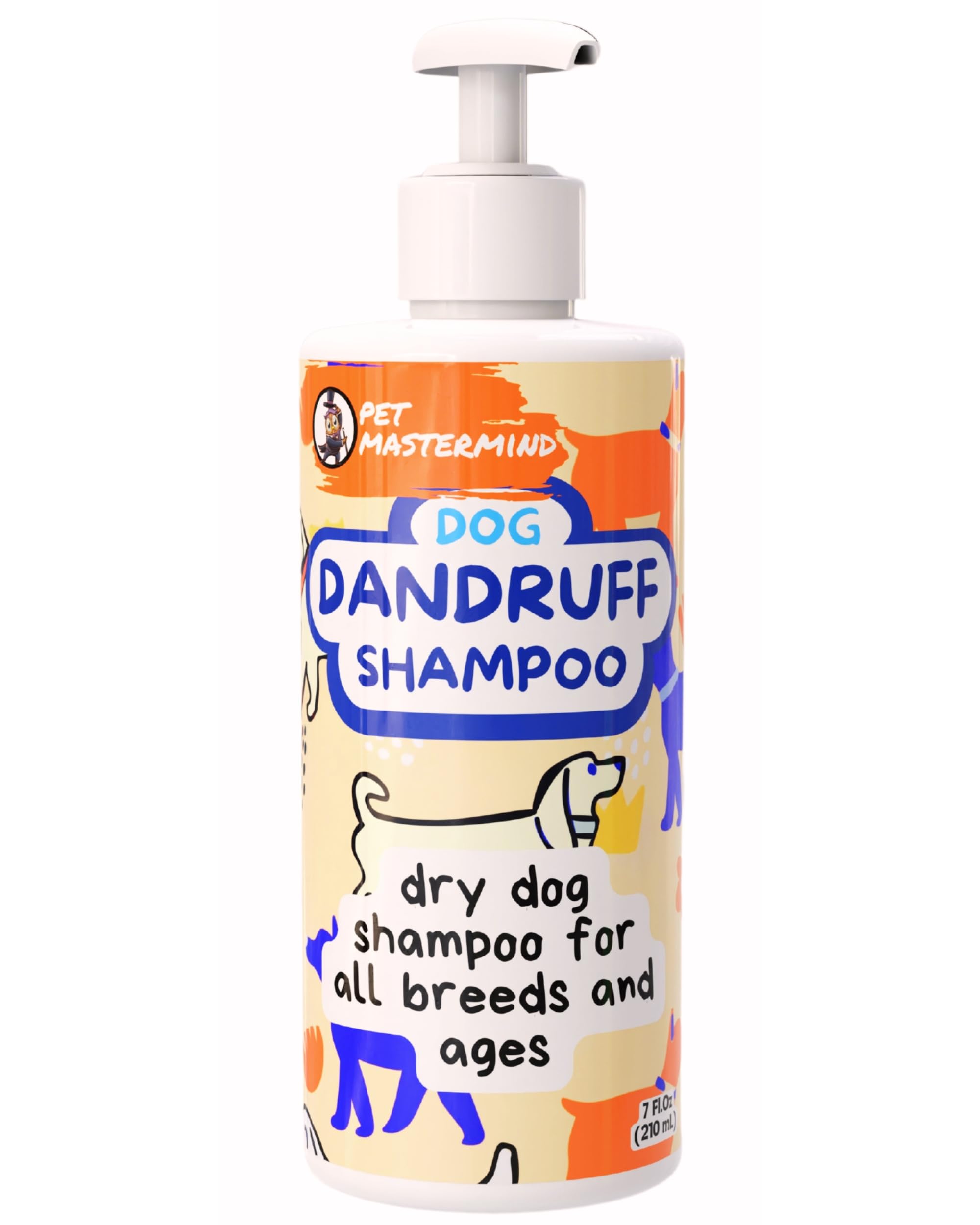 Pet MasterMind waterless dog dandruff shampoo bottle for convenient cleansing
