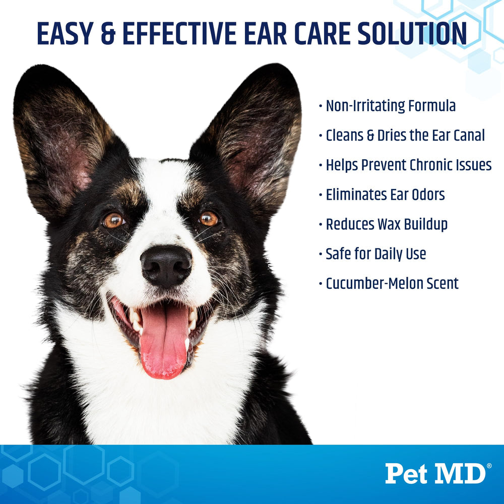 Pet MD Ear Wipes convenient for both cats and dogs during cleaning