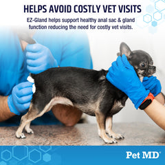 Pet MD EZ Gland dandelion-root blend close-up, illustrating gentle daily comfort.