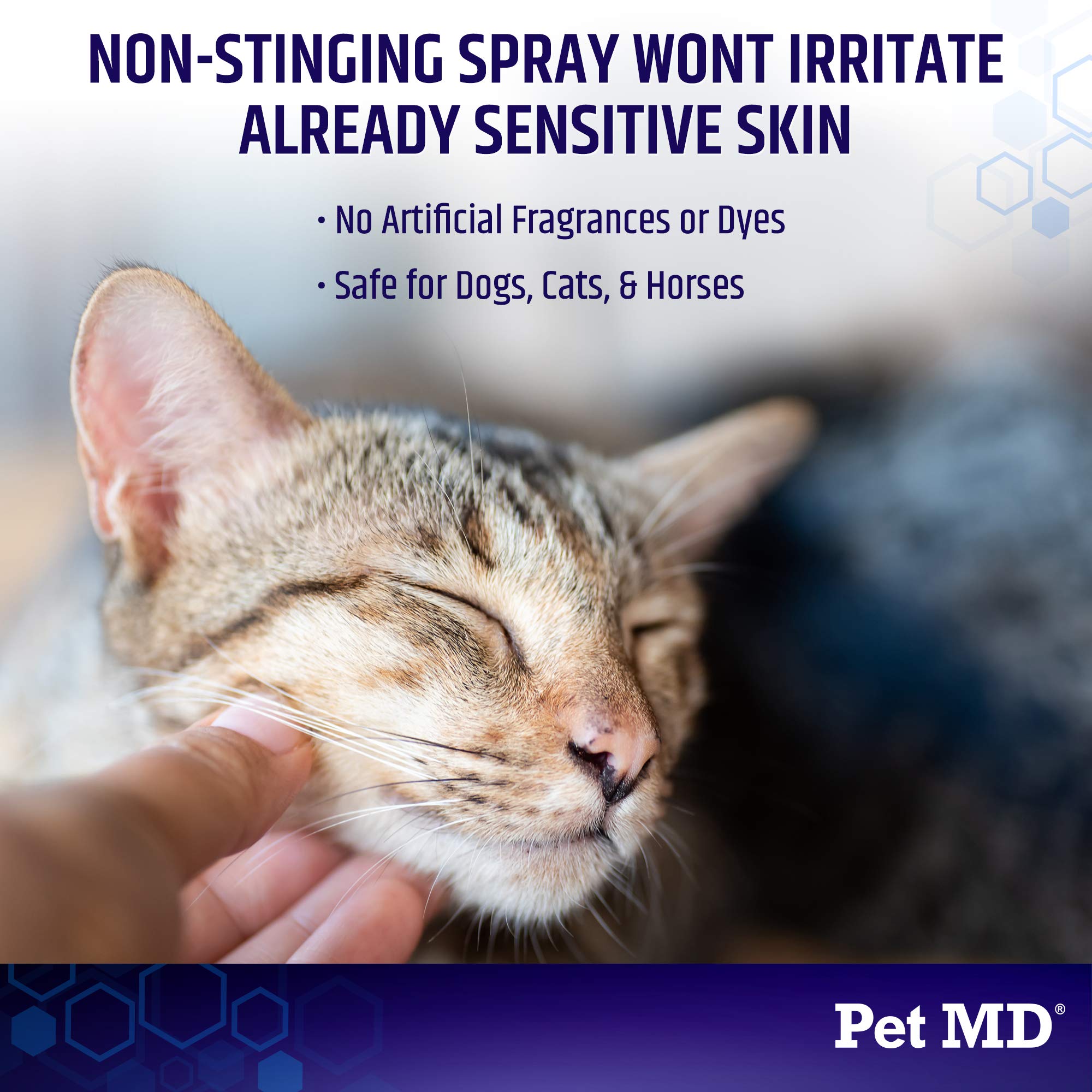 Pet MD hydrocortisone spray used on dogs, cats, and horses for minor irritations