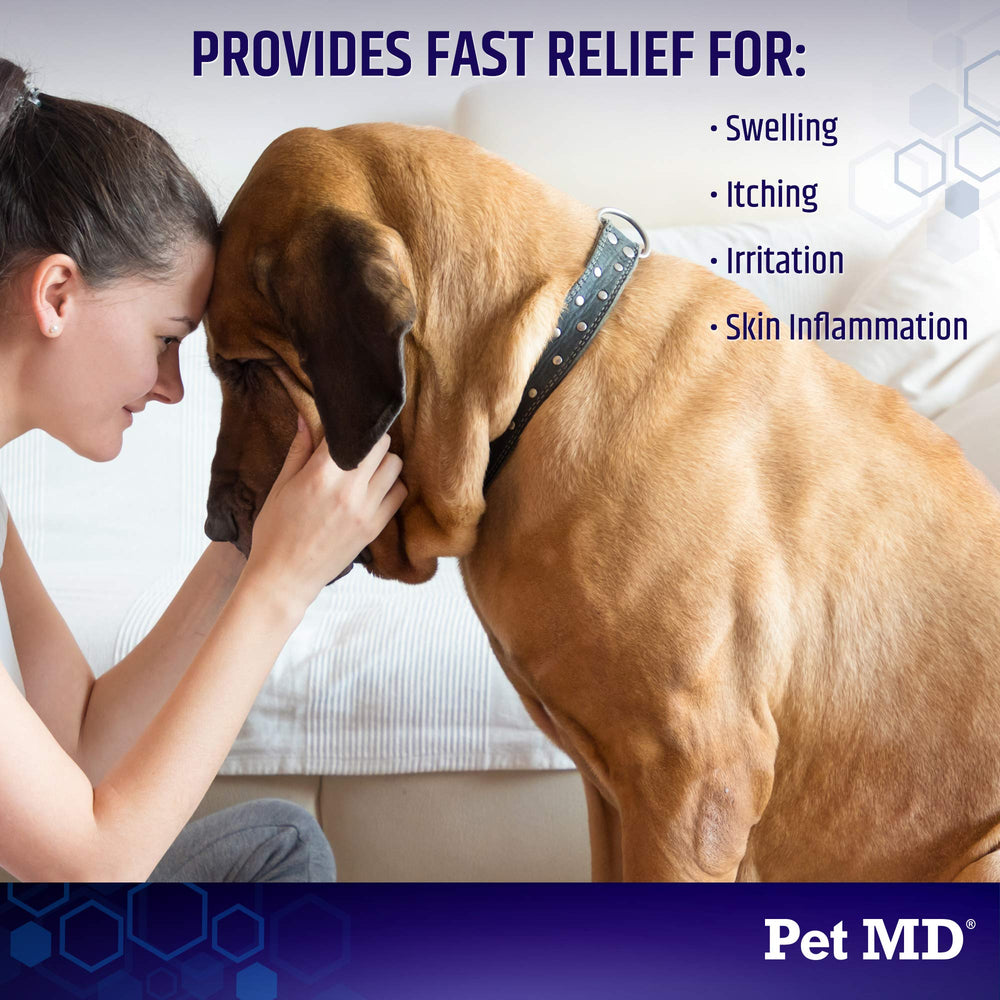 Pet MD spray helps hot spots calm inflamed skin on animals