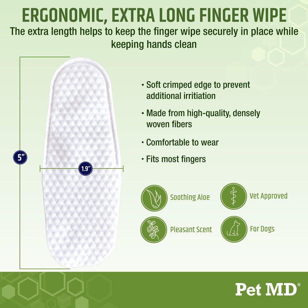 Pet MD made in USA ear wipes signify quality and safety.