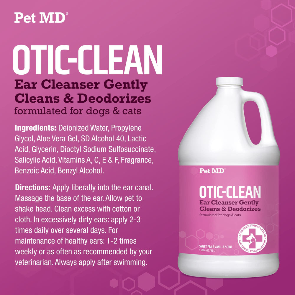 Pet MD Otic-Clean dog ear care in action for routine maintenance