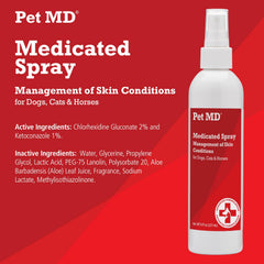 Pet MD Topical Spray for dog coat application and gentle cleansing.
