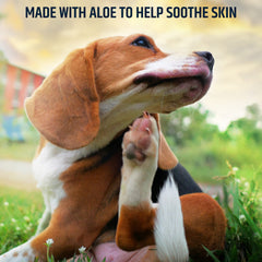 Pet MD topical wipes underarm groin area for convenient cleaning.
