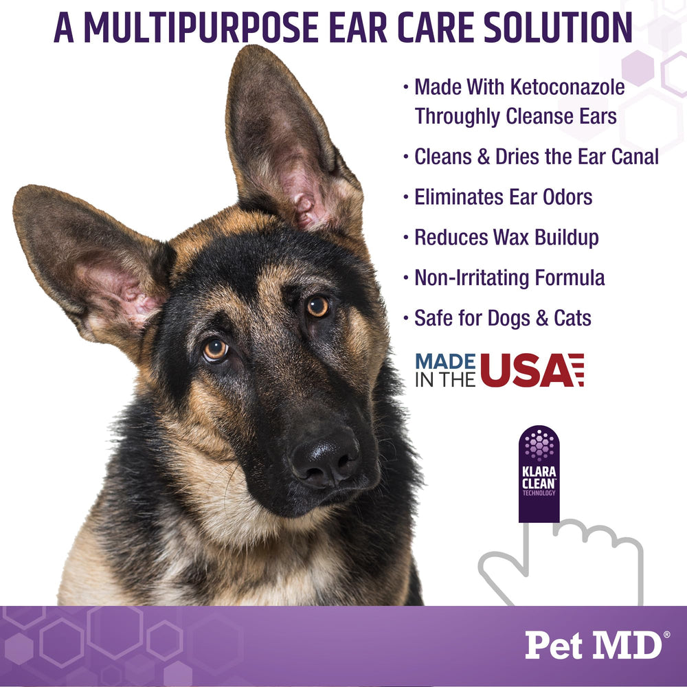 Pet MD Tris Ear Wipes for dog ear cleaning