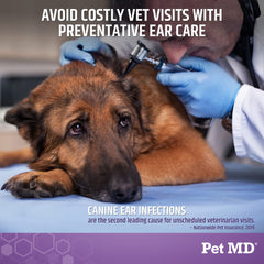 Pet MD Tris Flush applicator tip for precise, comfortable cleaning.