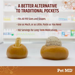 Pet MD Wrap A Pill low-calorie formula supports pet diet without compromising med timing.