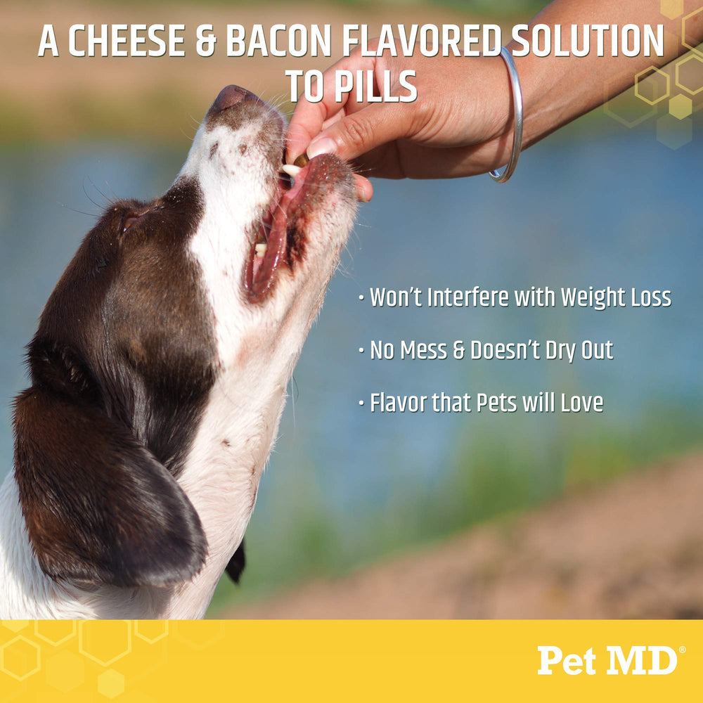 Pet MD Wrap pill-pocket view shows quick pocket formation for stress-free administration.