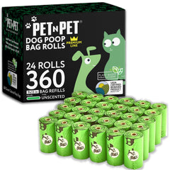 Pet N Pet 360 counts dog poop bags in a roll for quick cleanup on walks
