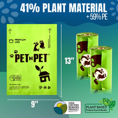 Pet N Pet 9x13-inch flat-bottom bags for mess-free pickups