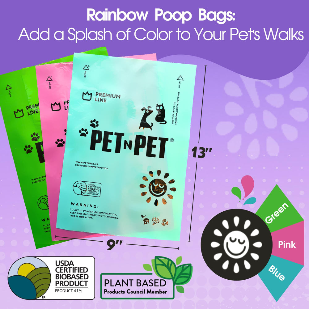 PET N PET colorful dog waste bags brighten outings