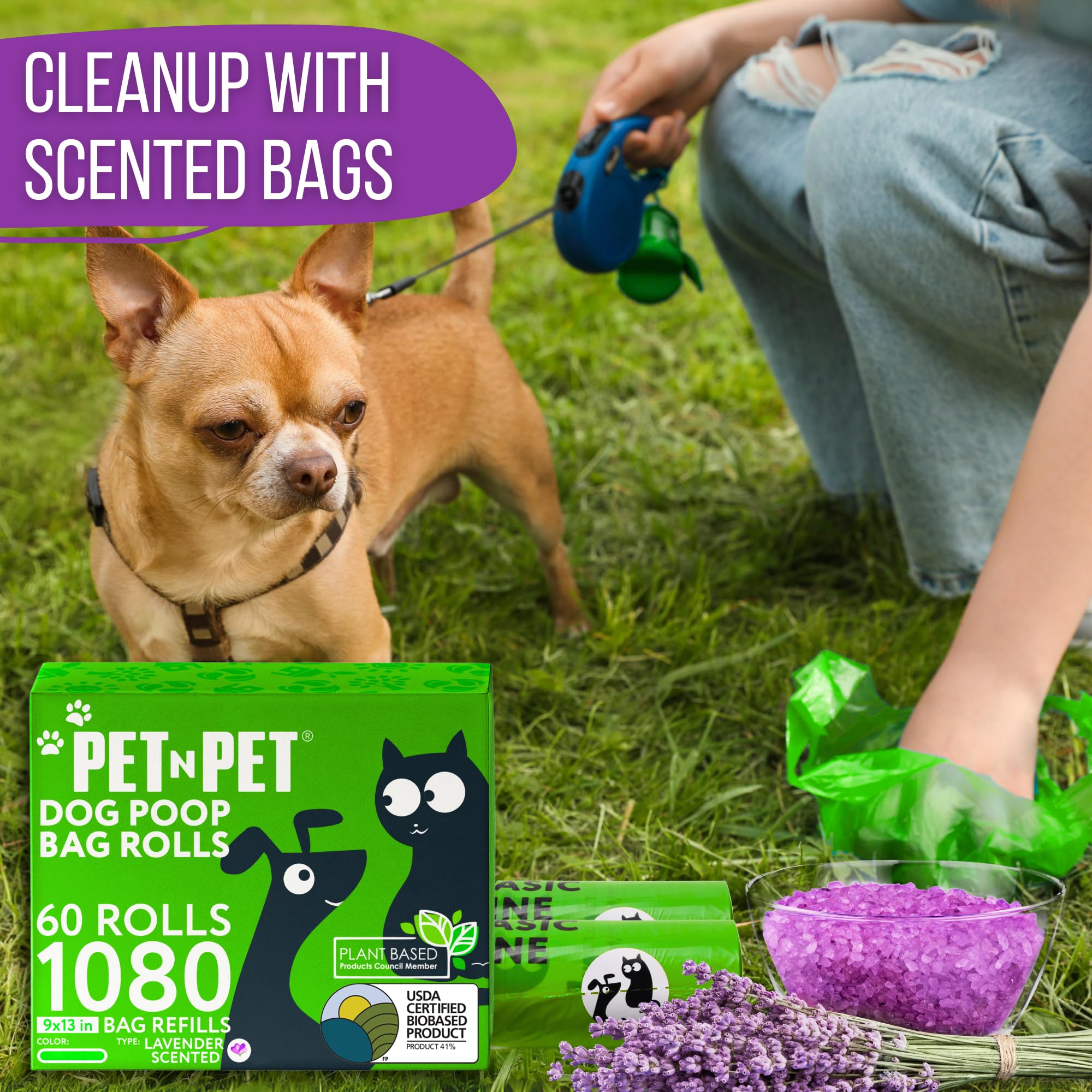 PET N PET fits large and small dogs for versatile waste pickup