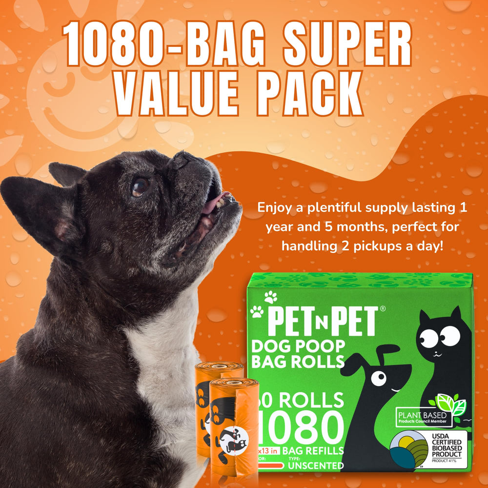 PET N PET easy-tear design for fast, mess-free bagging during walks.