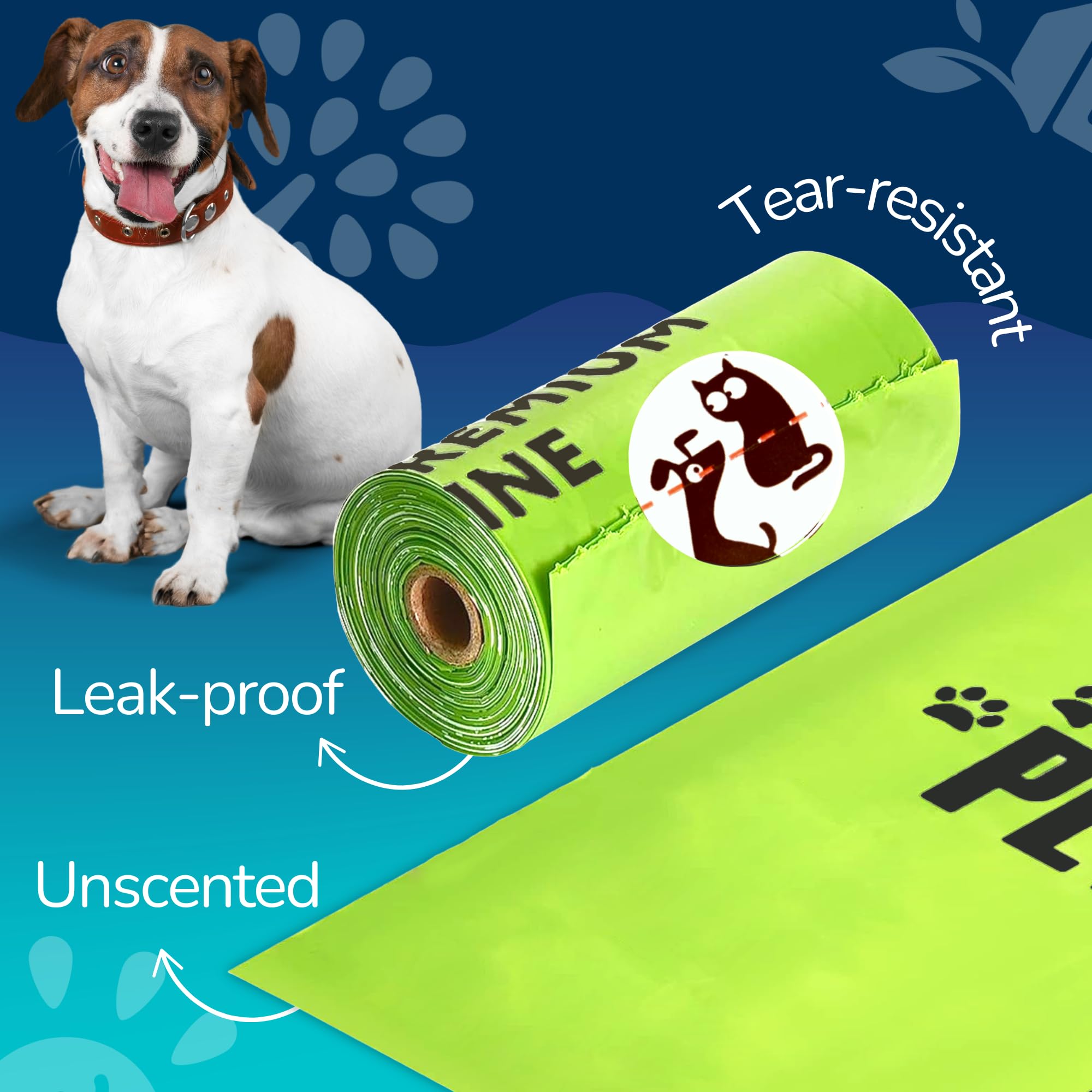 Pet N Pet extra-thick poop bags resisting tears and leaks