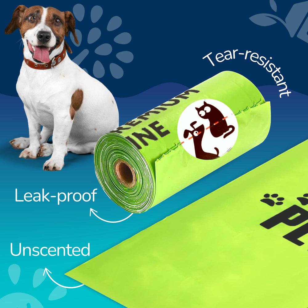 Pet N Pet extra-thick poop bags resisting tears and leaks