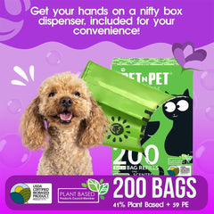 PET N PET extra-thick poop bags for secure containment outdoors