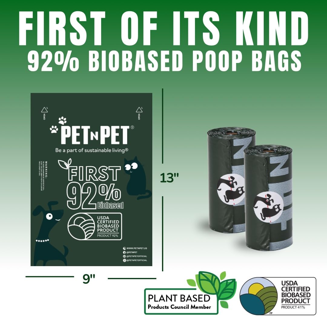 PET N PET leak proof poop bag roll for secure cleanup