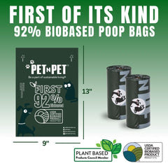 PET N PET leak proof poop bag roll for secure cleanup