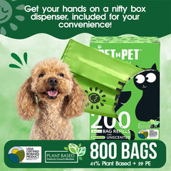 PET N PET 41% plant-based bags reduce plastic footprint