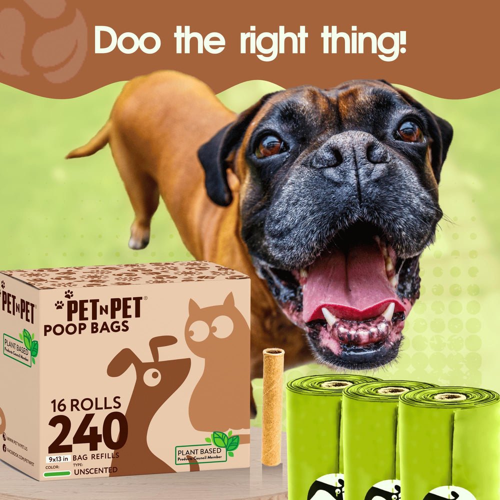 PET N PET soft durable bags prevent leaks and keep hands clean after pickups.
