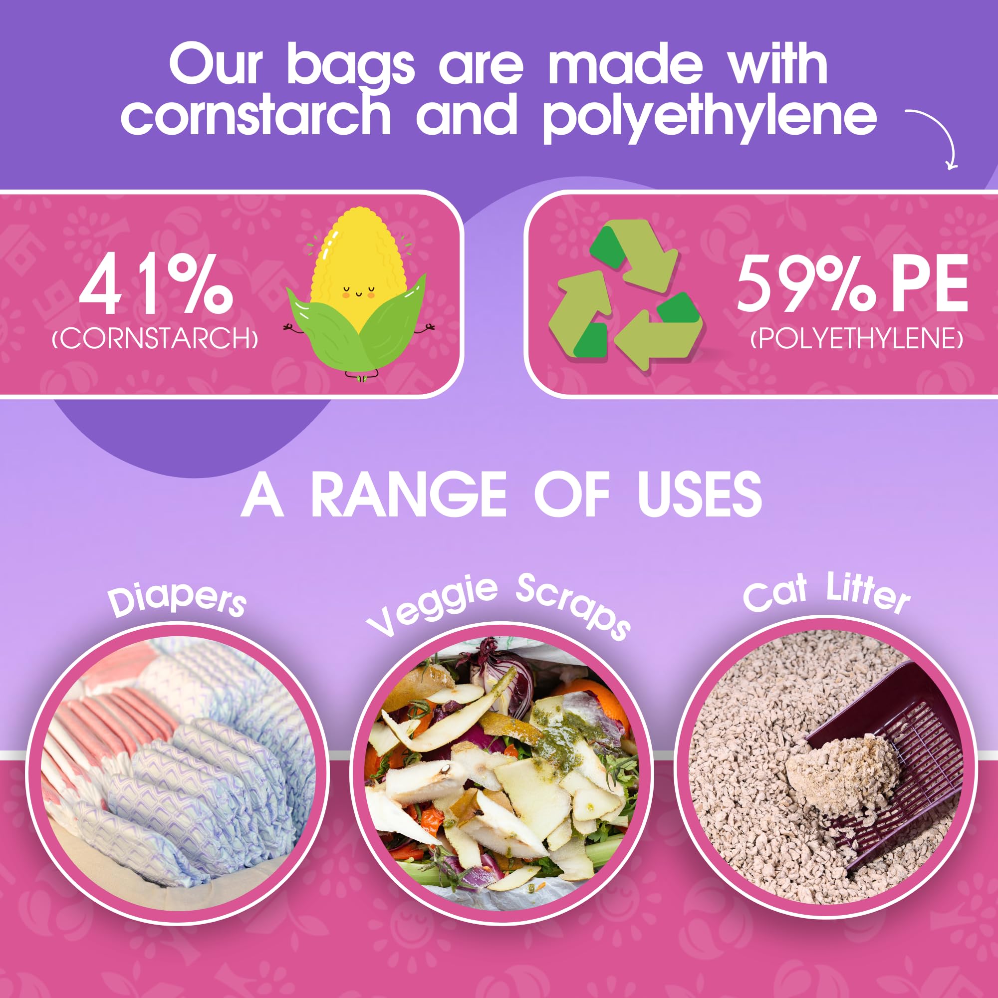 PET N PET tear-easy bags enable one-handed cleanup