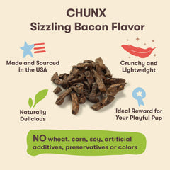 Pet 'n Shape Beef Lung Chunx bite texture highlights natural ingredients for training moments.