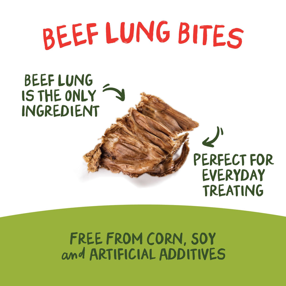 Serving sample of beef lung treats ideal for training rewards.