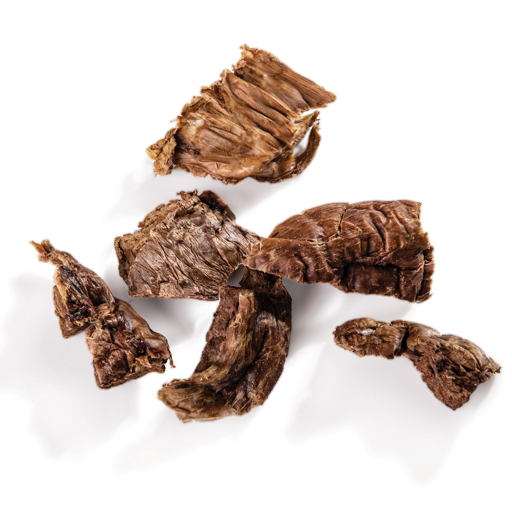 Single-ingredient beef lung treat label for sensitive stomachs.