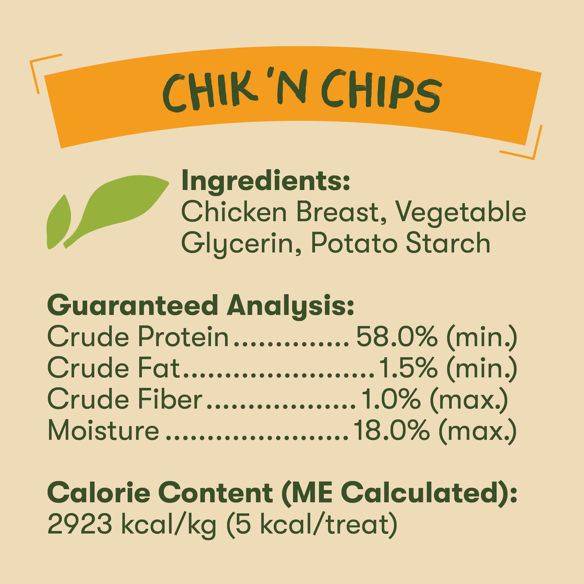 Pet 'n Shape Chik 'n Chips chicken breast fillets ingredient highlight.