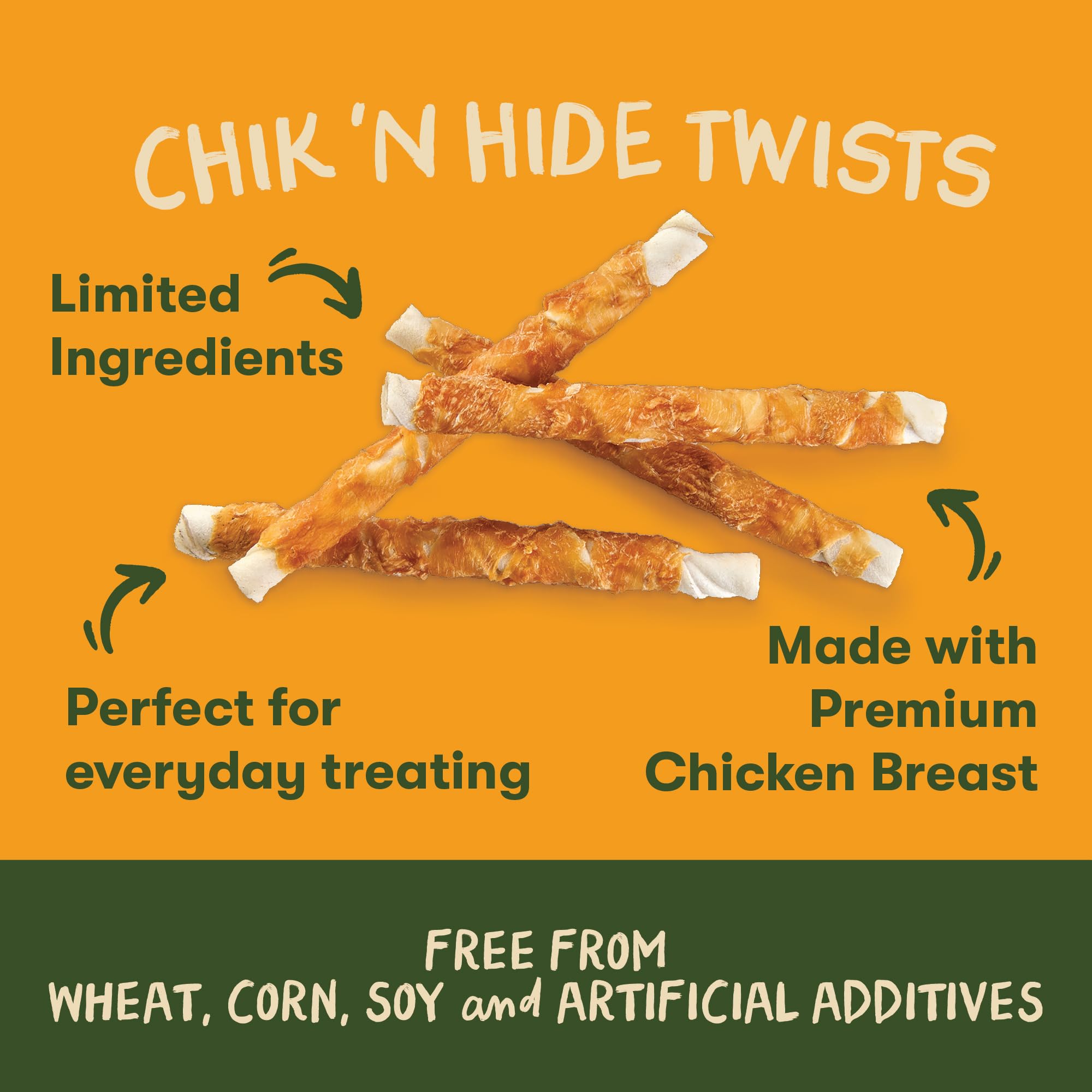 Pet 'n Shape Chik 'n Hide Twists close-up for training rewards