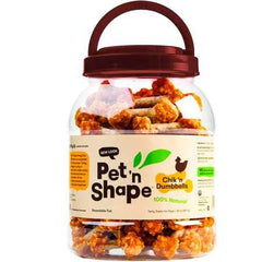 Pet 'n Shape Chik 'N Rice Dumbbells bite-sized balls close-up, easy to portion.