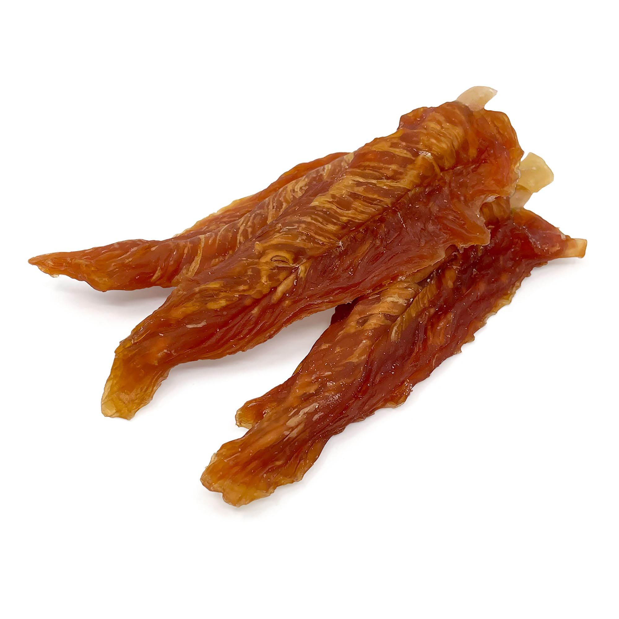 Pet 'n Shape Chik 'n Skewers dog chew in use featuring a happy dog during playtime