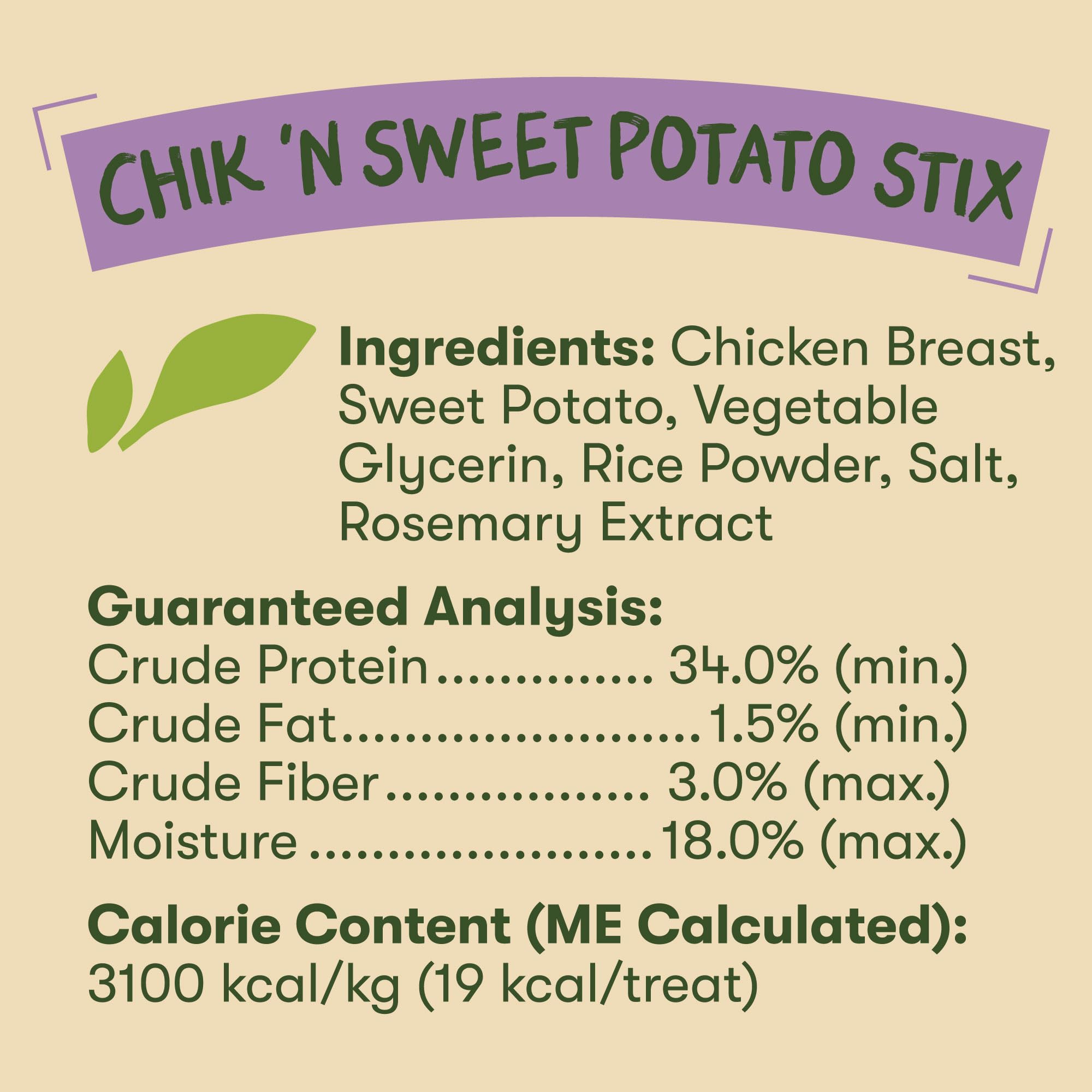 Pet 'n Shape Chik 'n Sweet Potato Stix training pieces demonstrate breakable snacks for puppies