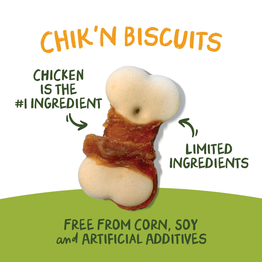 Pet 'n Shape Chik 'n Wrapped Biscuits ingredients with no artificial colors or preservatives