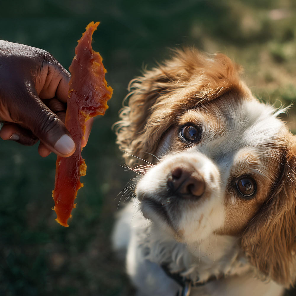 Pet 'n Shape duck breast jerky adult dog snack option.