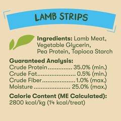 Pet 'n Shape Lamb Strip free of artificial colors for clean snacking.