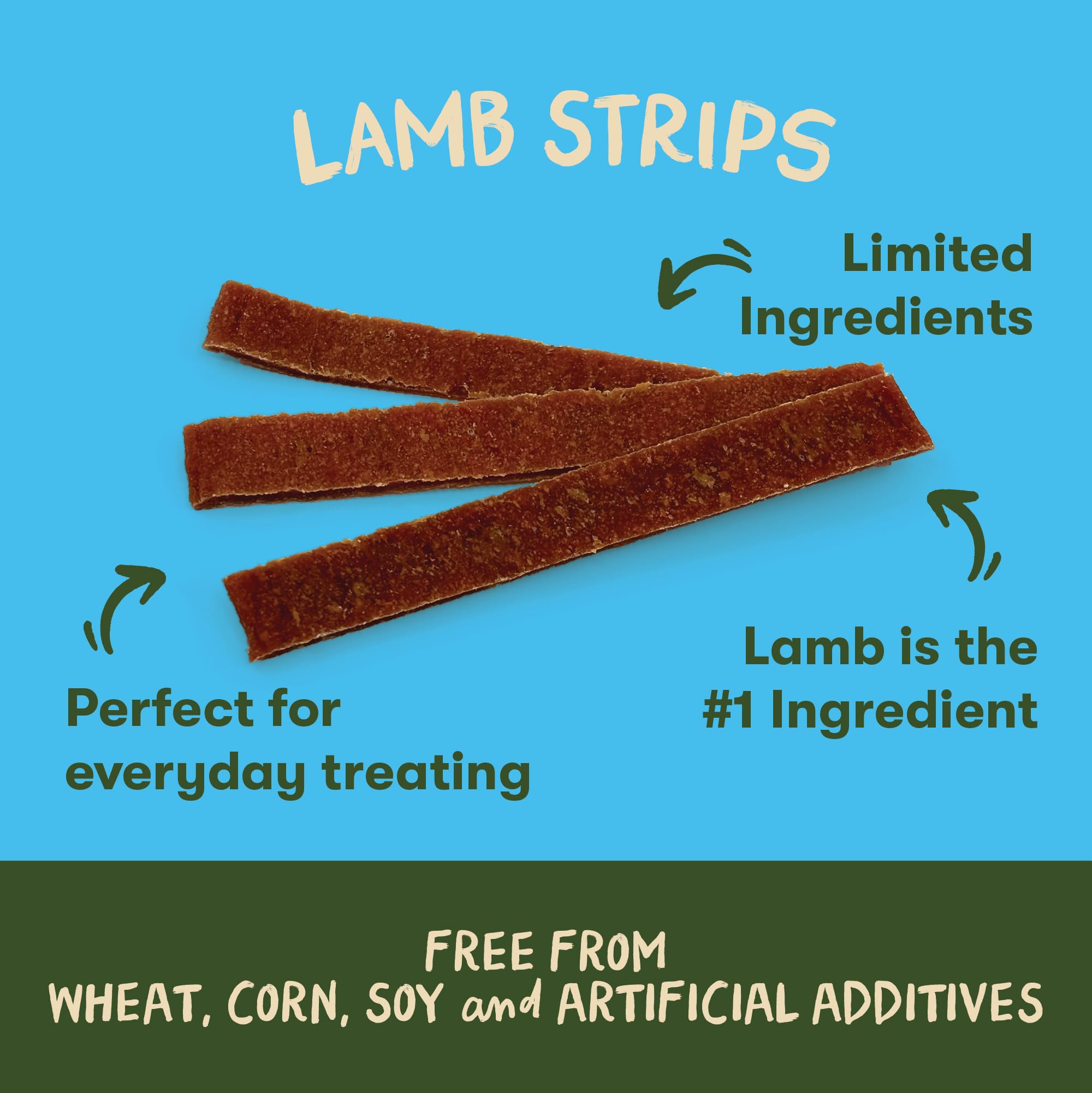 Pet 'n Shape Lamb Strip chewy texture invites a satisfying bite.