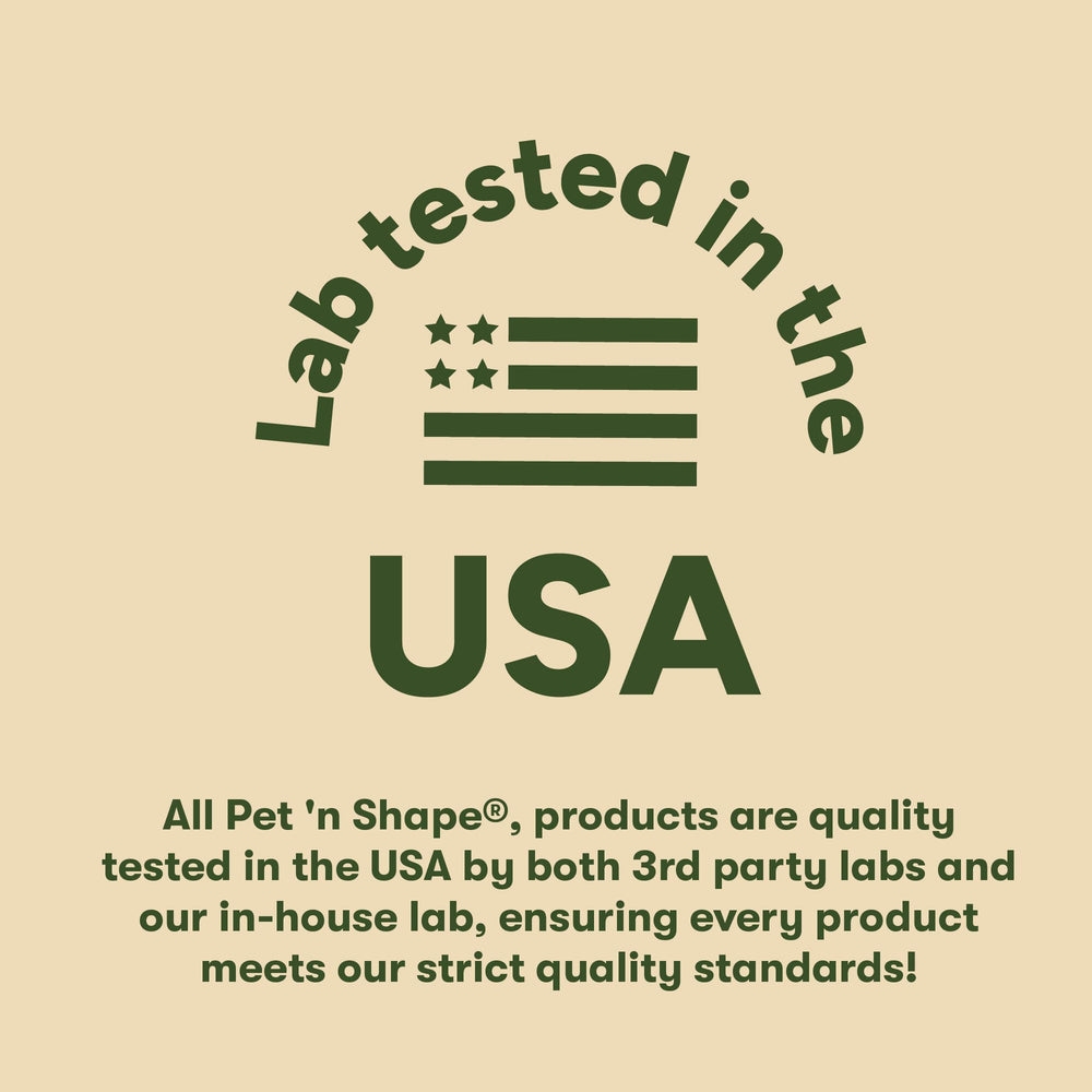Pet 'n Shape Lamb Strip training-treat ready for positive reinforcement.