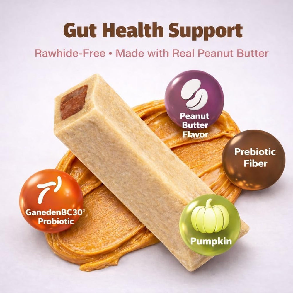 Pumpkin filling detail emphasizes gentle digestive support in BusyButter bones.