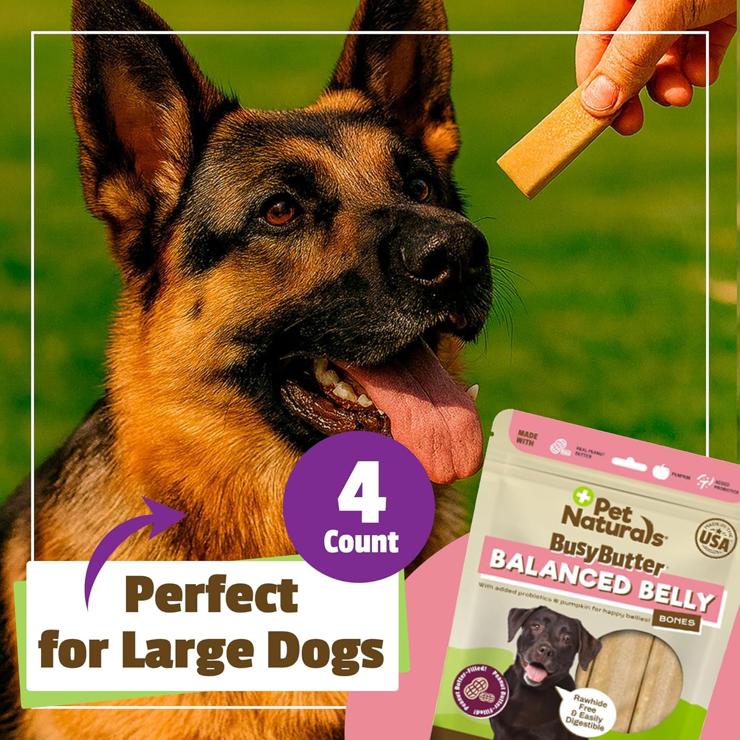 Pet Naturals BusyButter USA-made chews with quality ingredients.