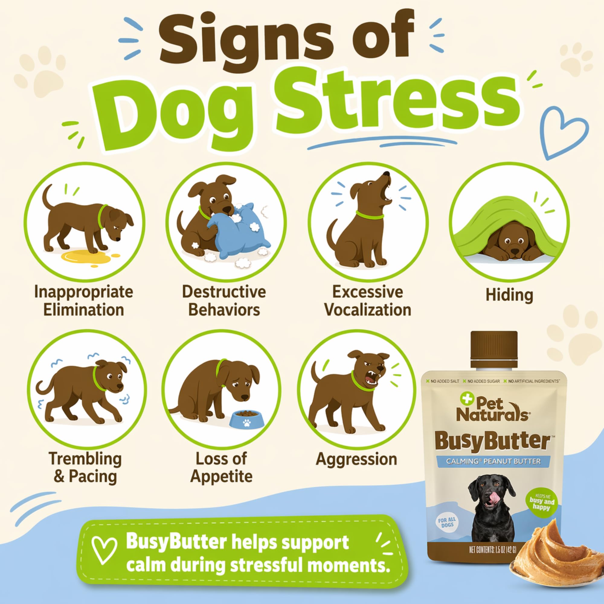 Pet Naturals BusyButter ideal for travel and vet visits.