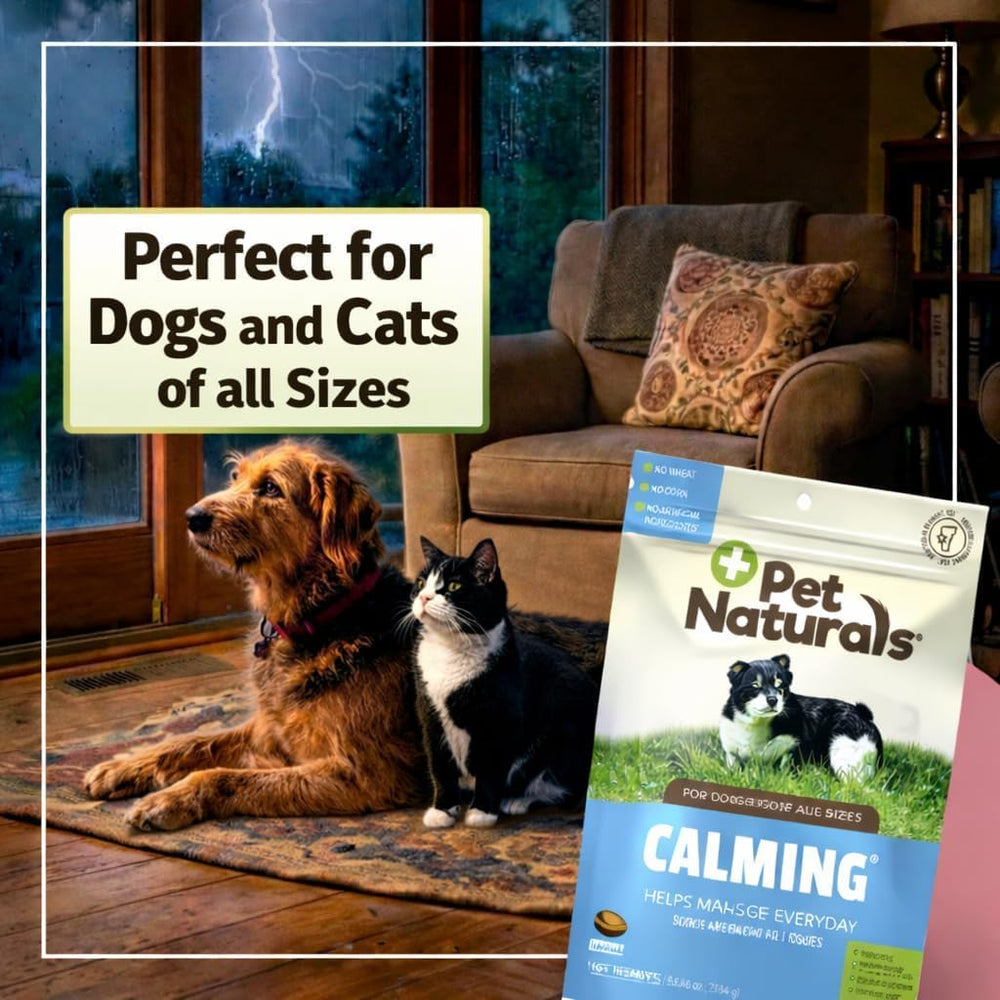 Pet Naturals Calming Chews chicken flavor treats close-up.