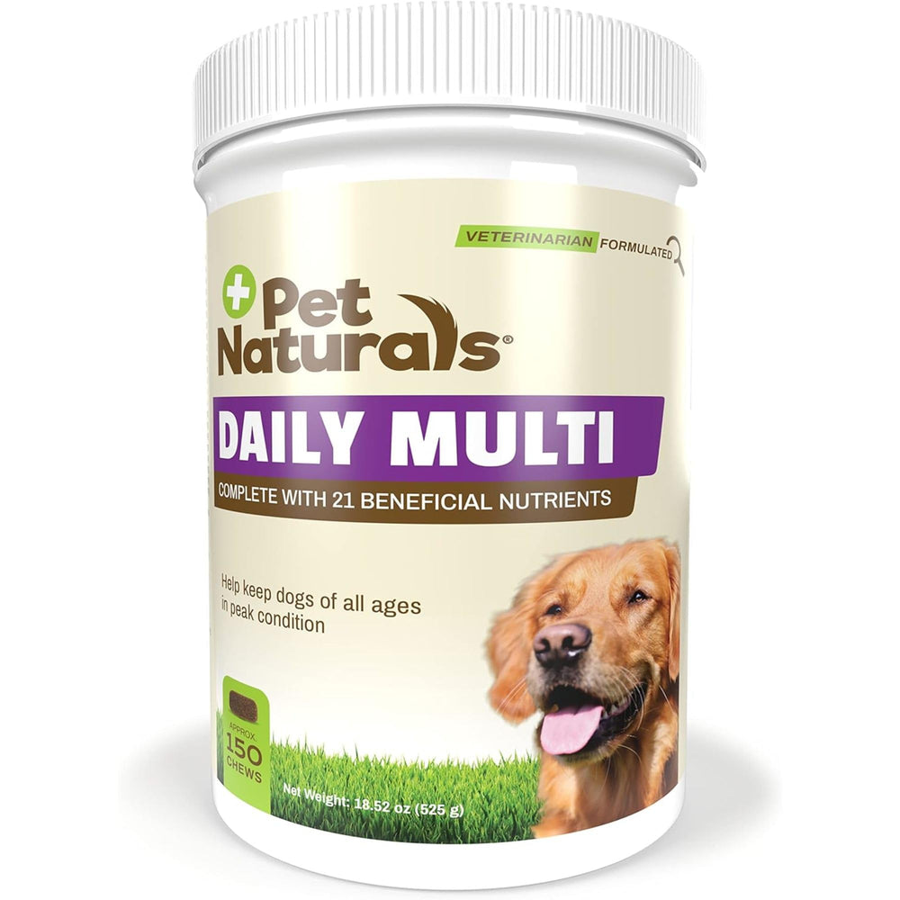 Pet Naturals Daily Multi jar front for daily dog wellness.